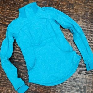 Lulu lemon turquoise 1/2 zip pullover 8 small